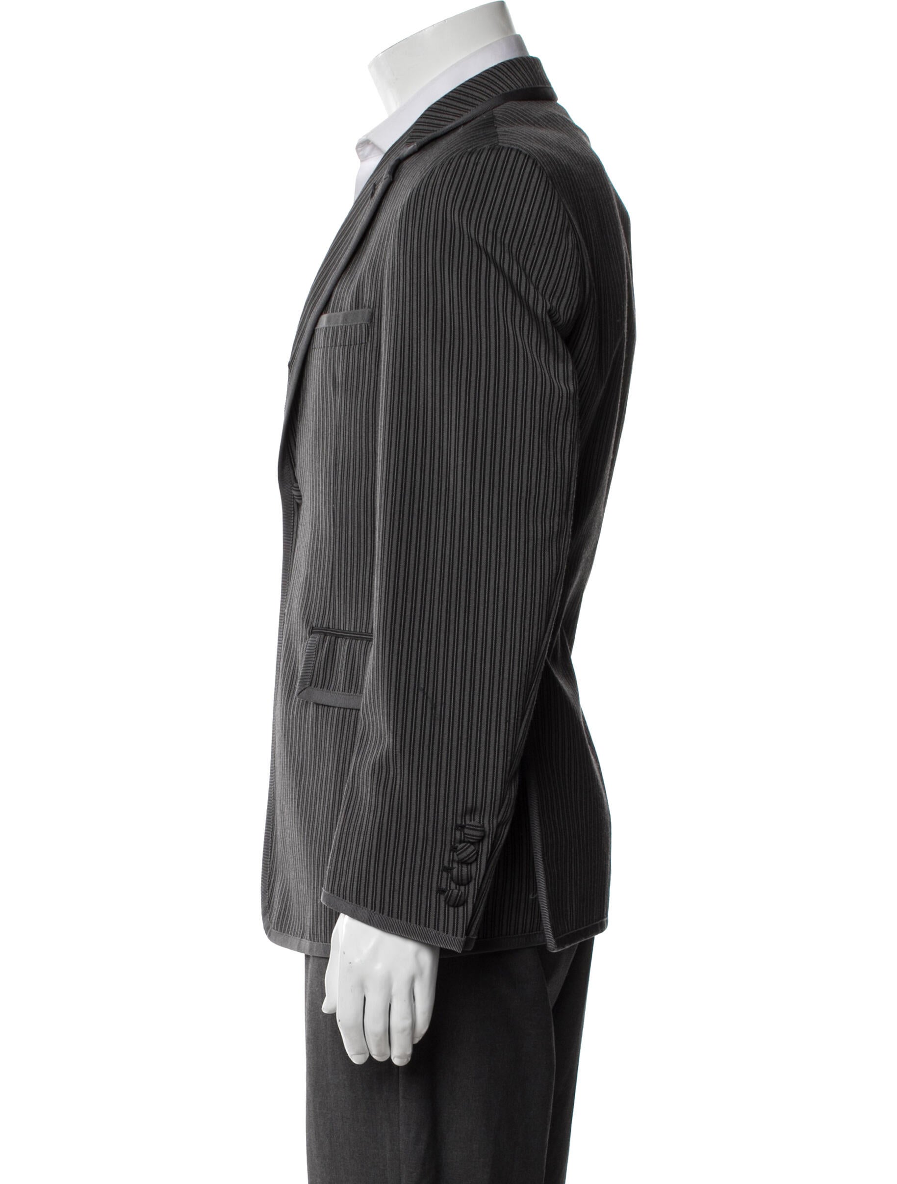 Thom Browne Patterned Grosgrain Trim Sport Coat