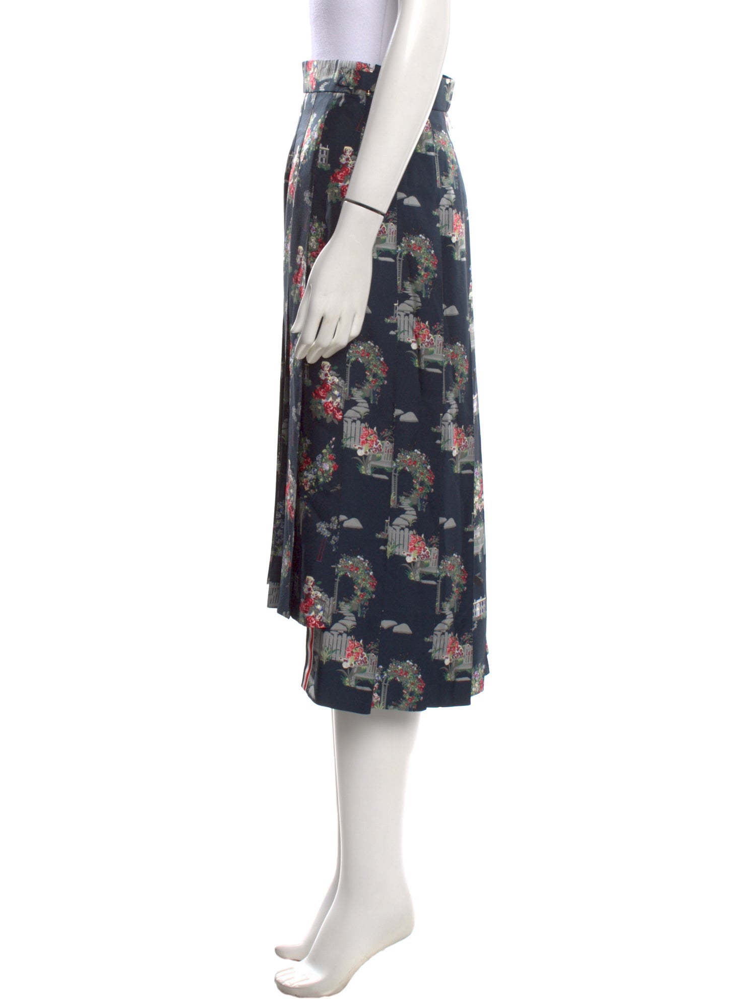 Thom Browne Silk Long Skirt