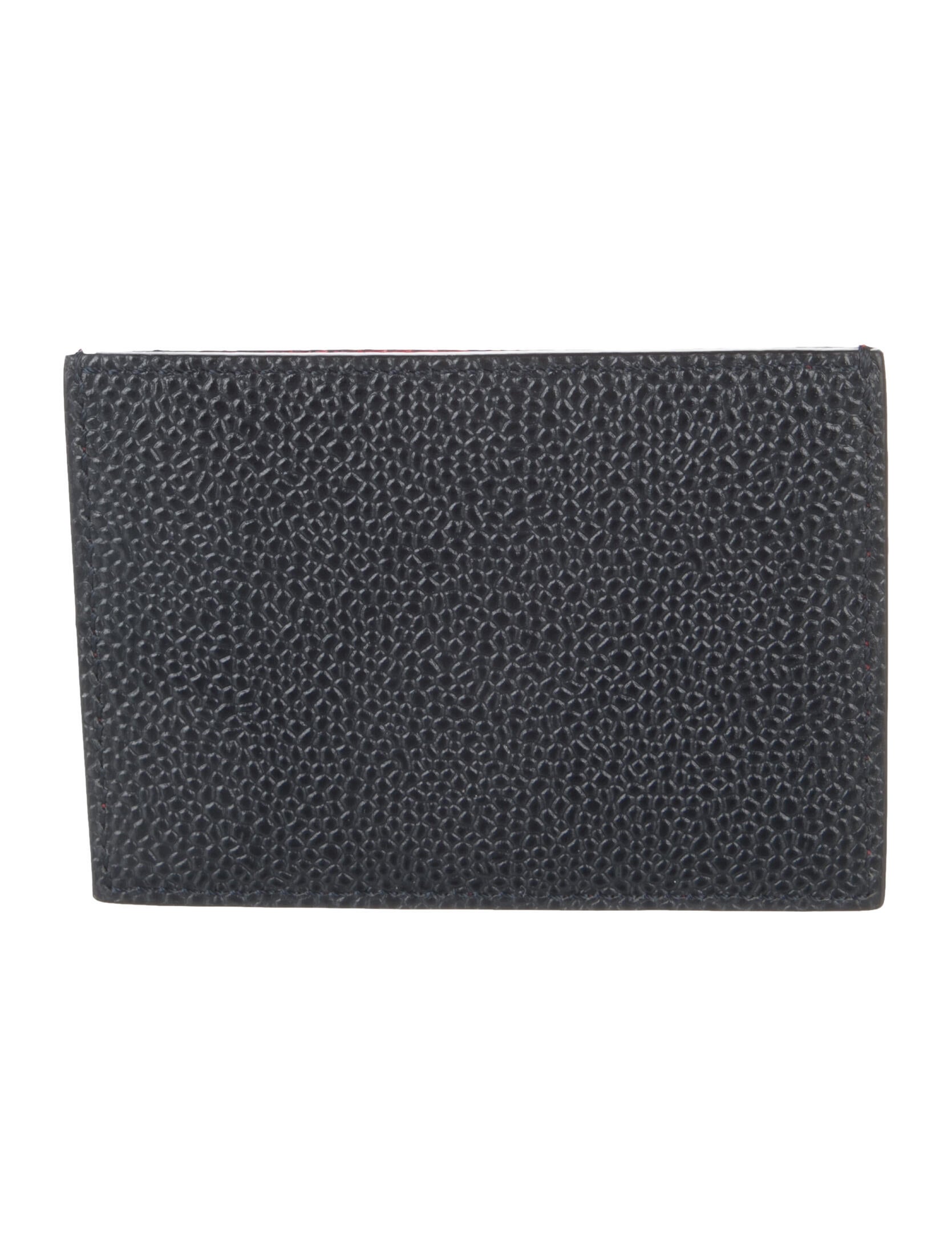 Thom Browne Leather Colorblock Pattern Card Holder
