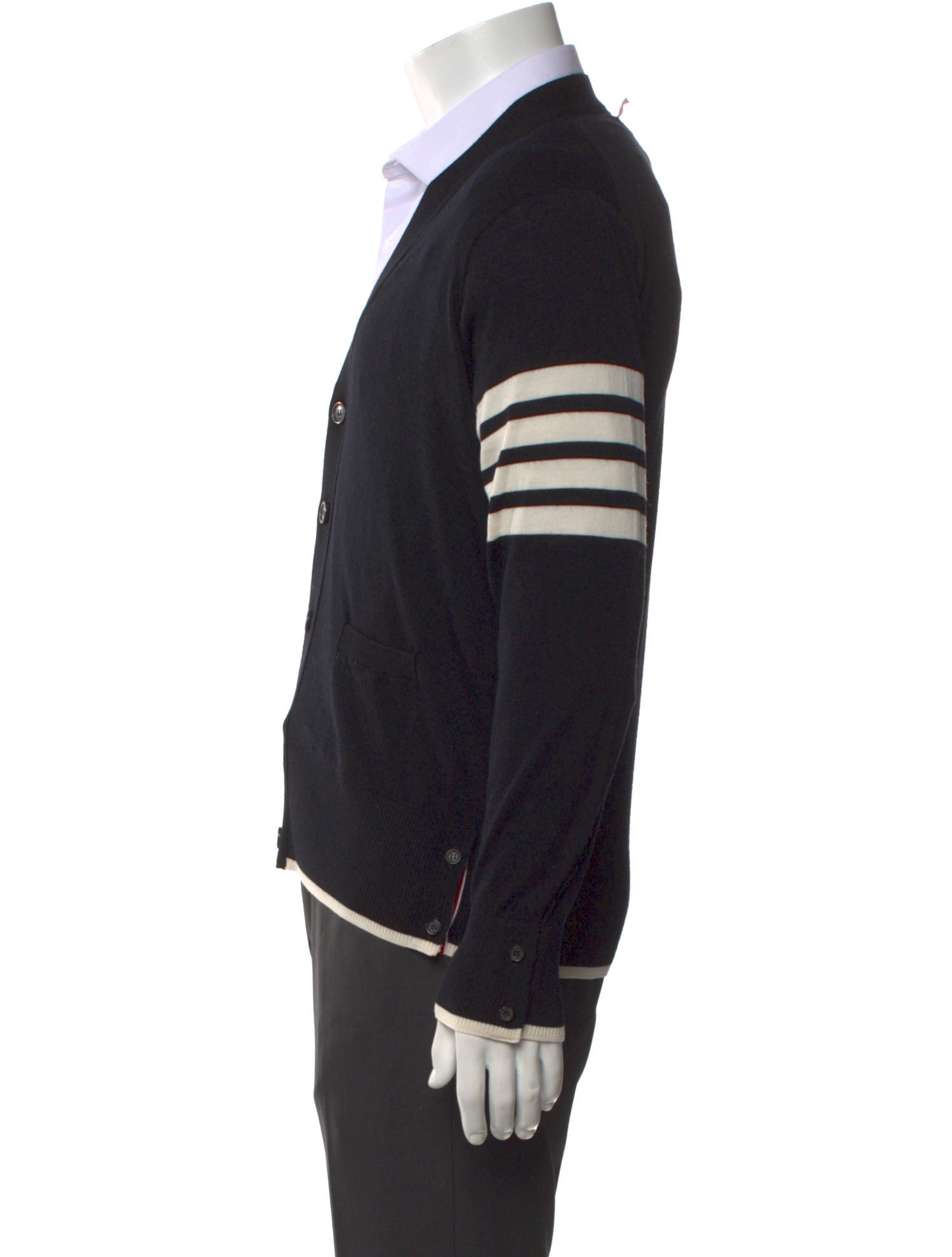 Thom Browne 4-Bar Virgin Wool Cardigan