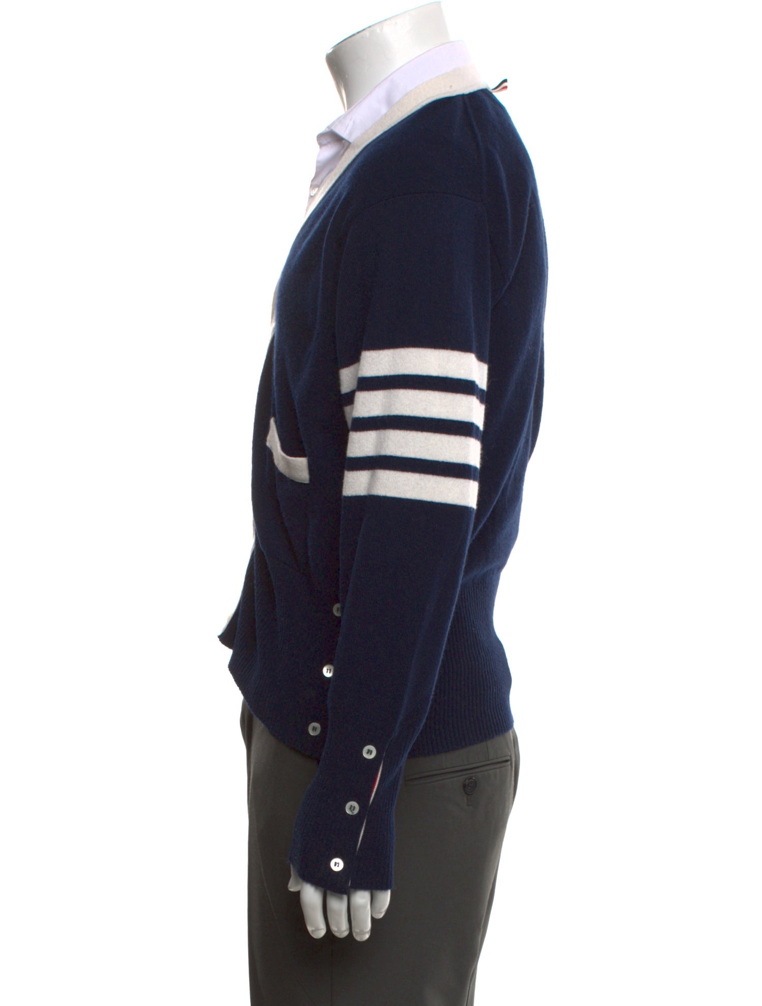 Thom Browne 4-Bar Cashmere Cardigan