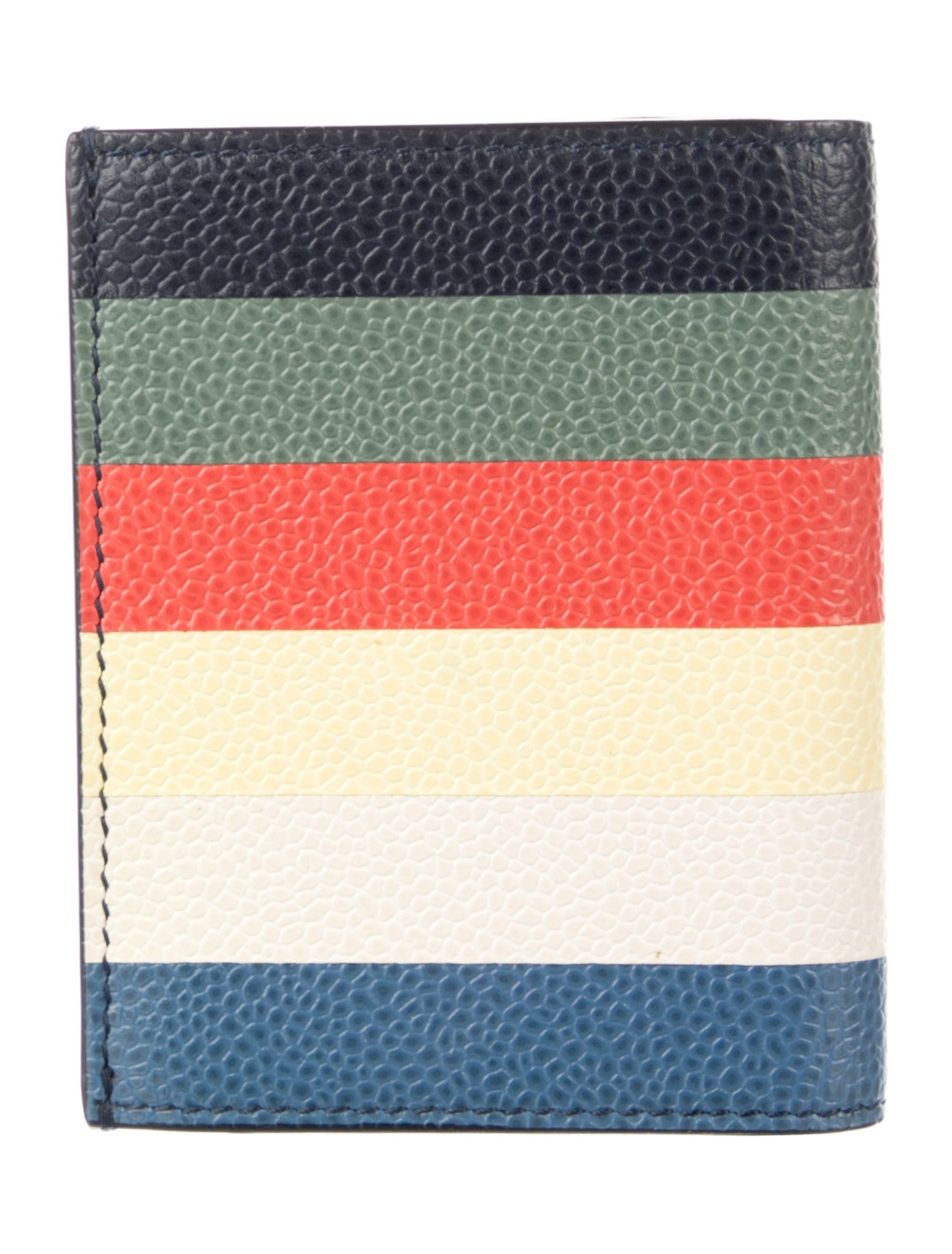 Thom Browne Leather Striped Card Holder
