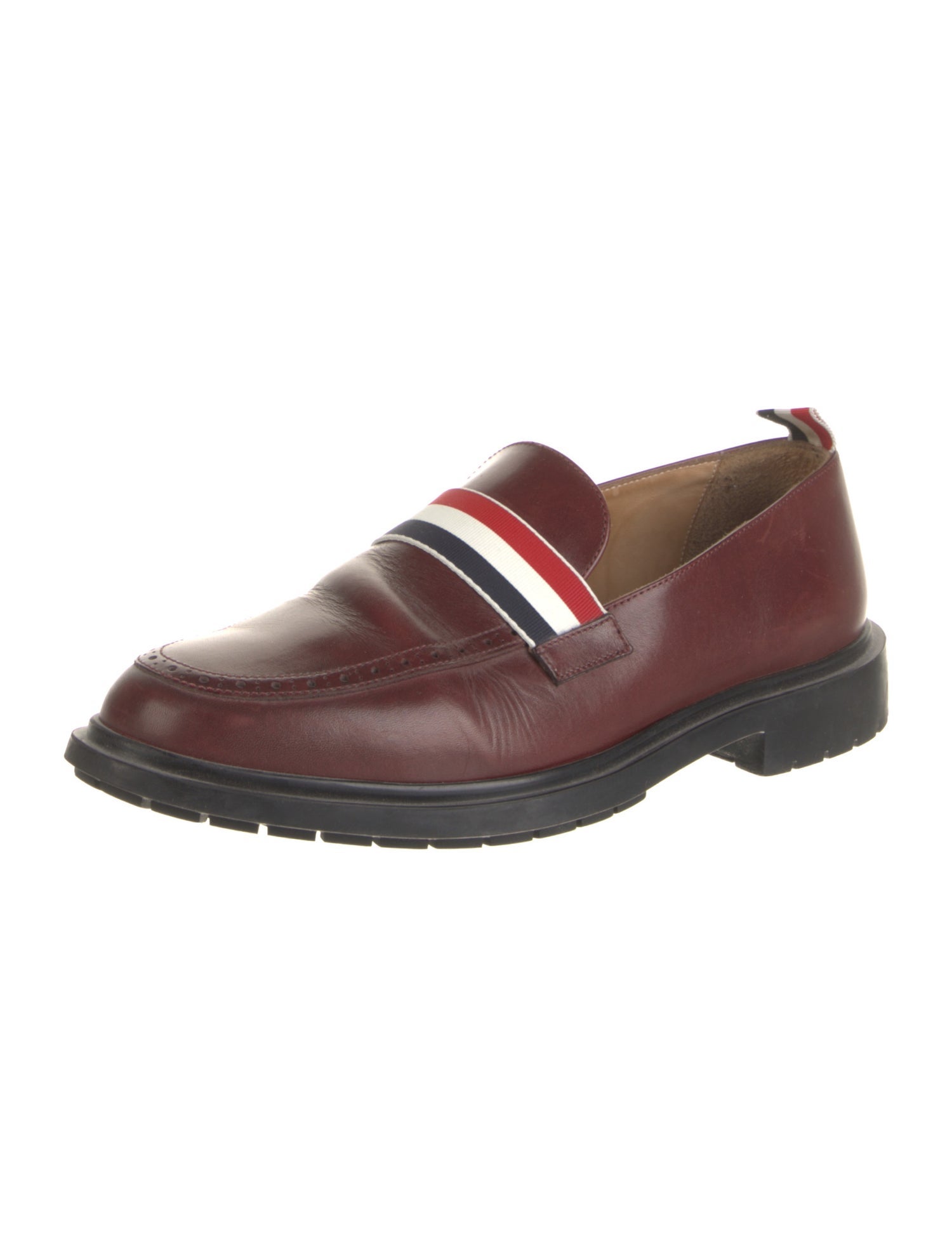 Thom Browne Leather Striped Loafers