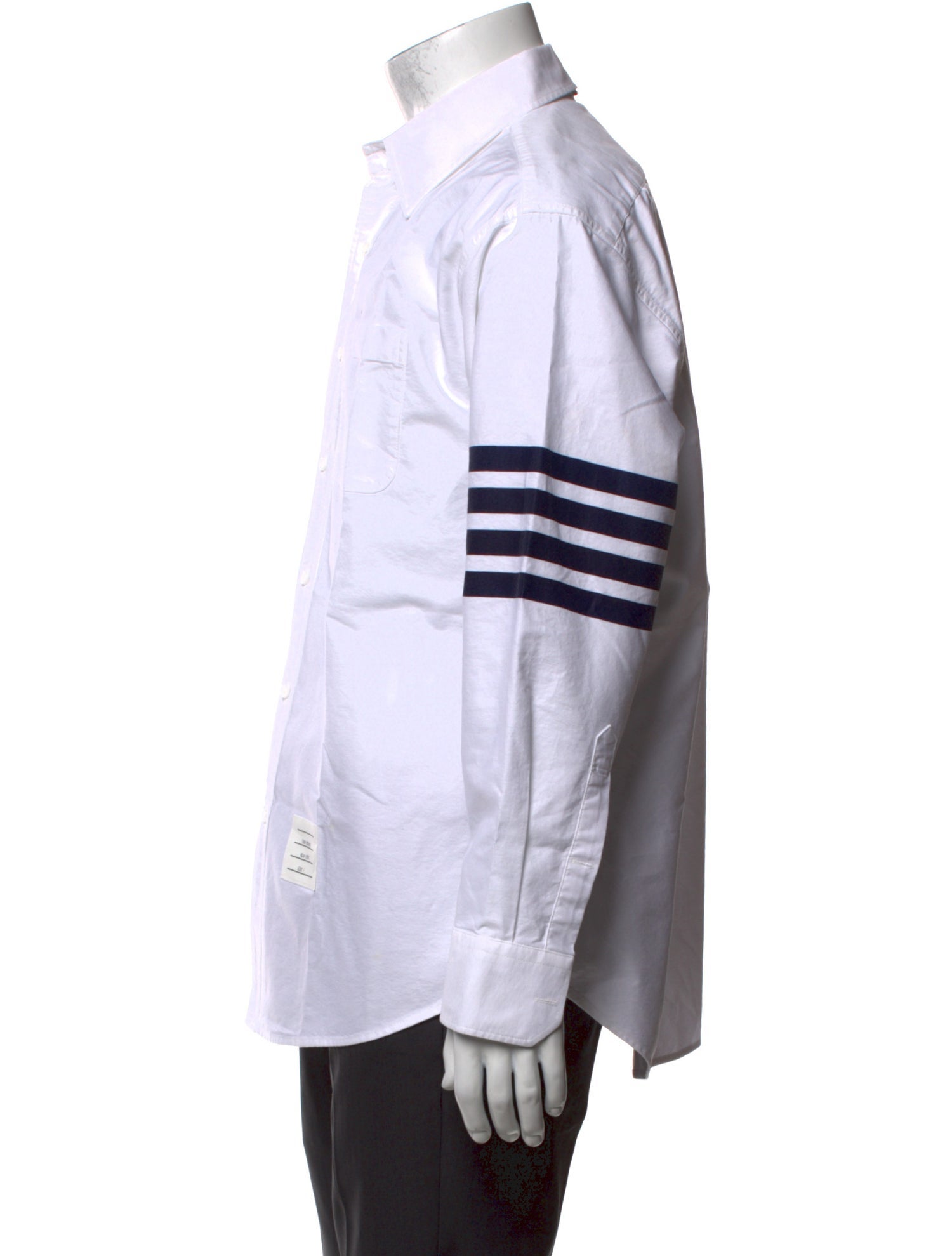 Thom Browne Striped Long Sleeve Dress Shirt