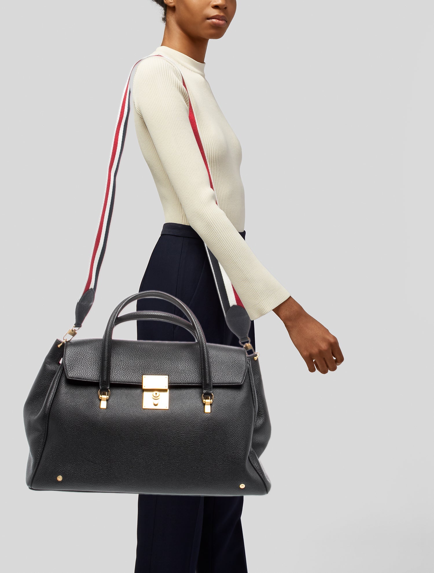 Thom Browne Leather Crossbody Bag