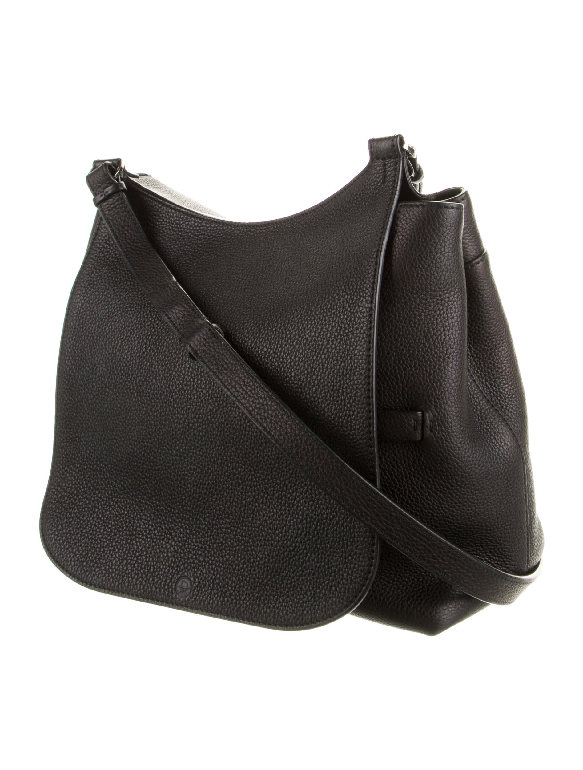 The Row Large Leather Crossbody Bag Black Crossbody Bags, Handbags