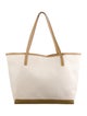 The Row Canvas Leather-Trimmed Tote