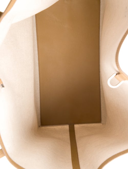 The Row Canvas Leather-Trimmed Tote