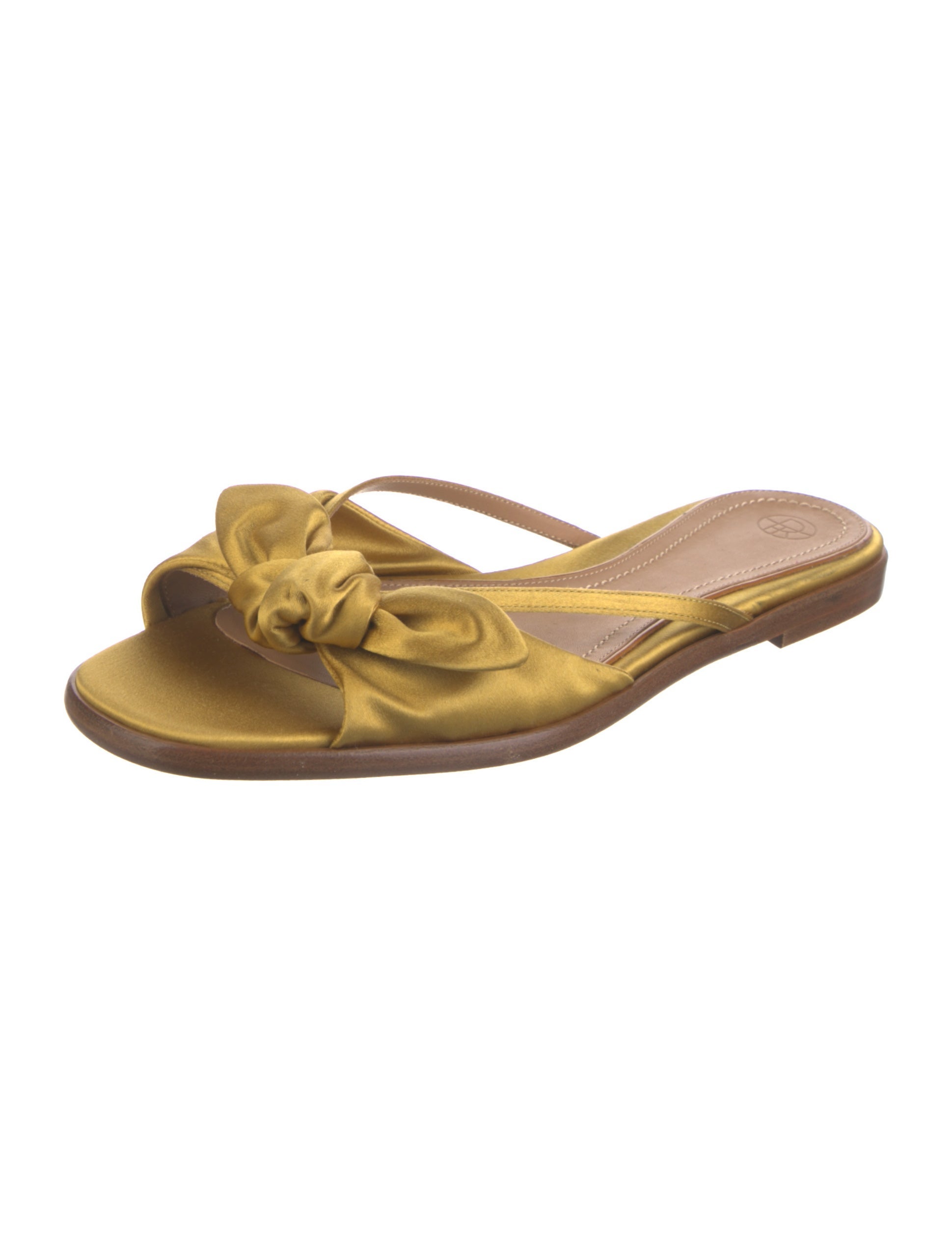 Robert Clergerie Suede Slingback Sandals - Gold Sandals, Shoes - ROG51526 |  The RealReal