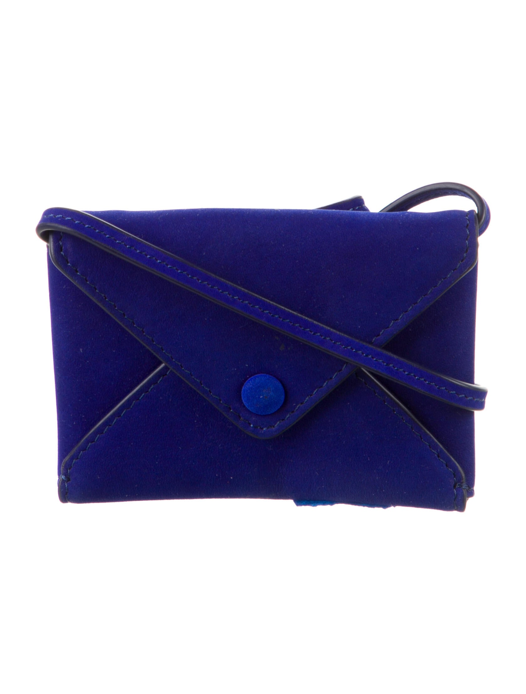 The Row Suede Crossbody Bag Blue Crossbody Bags, Handbags THR123876