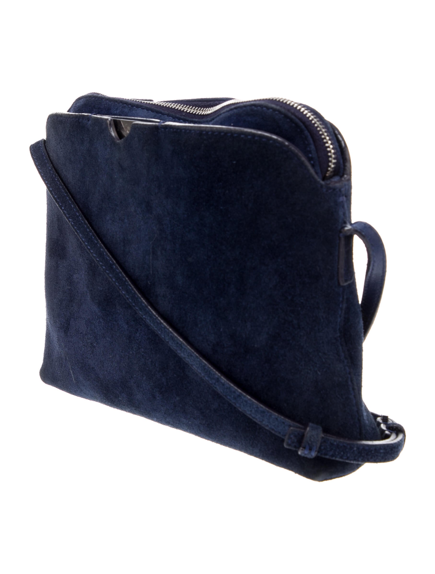 The Row Suede MultiPouch Crossbody Bag Blue Crossbody Bags, Handbags