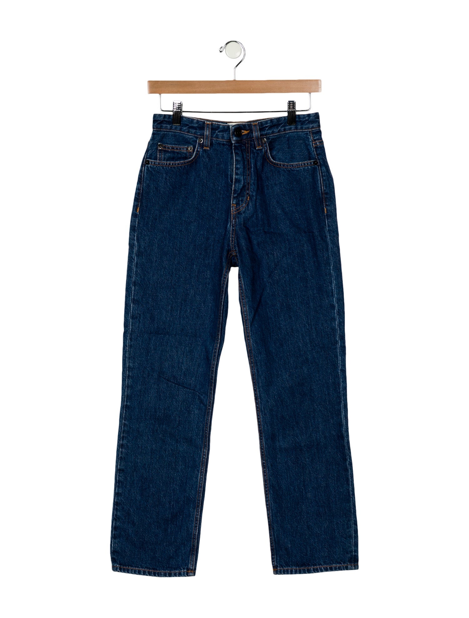 The Row MidRise Straight Leg Jeans Blue Jeans, Clothing THR135622