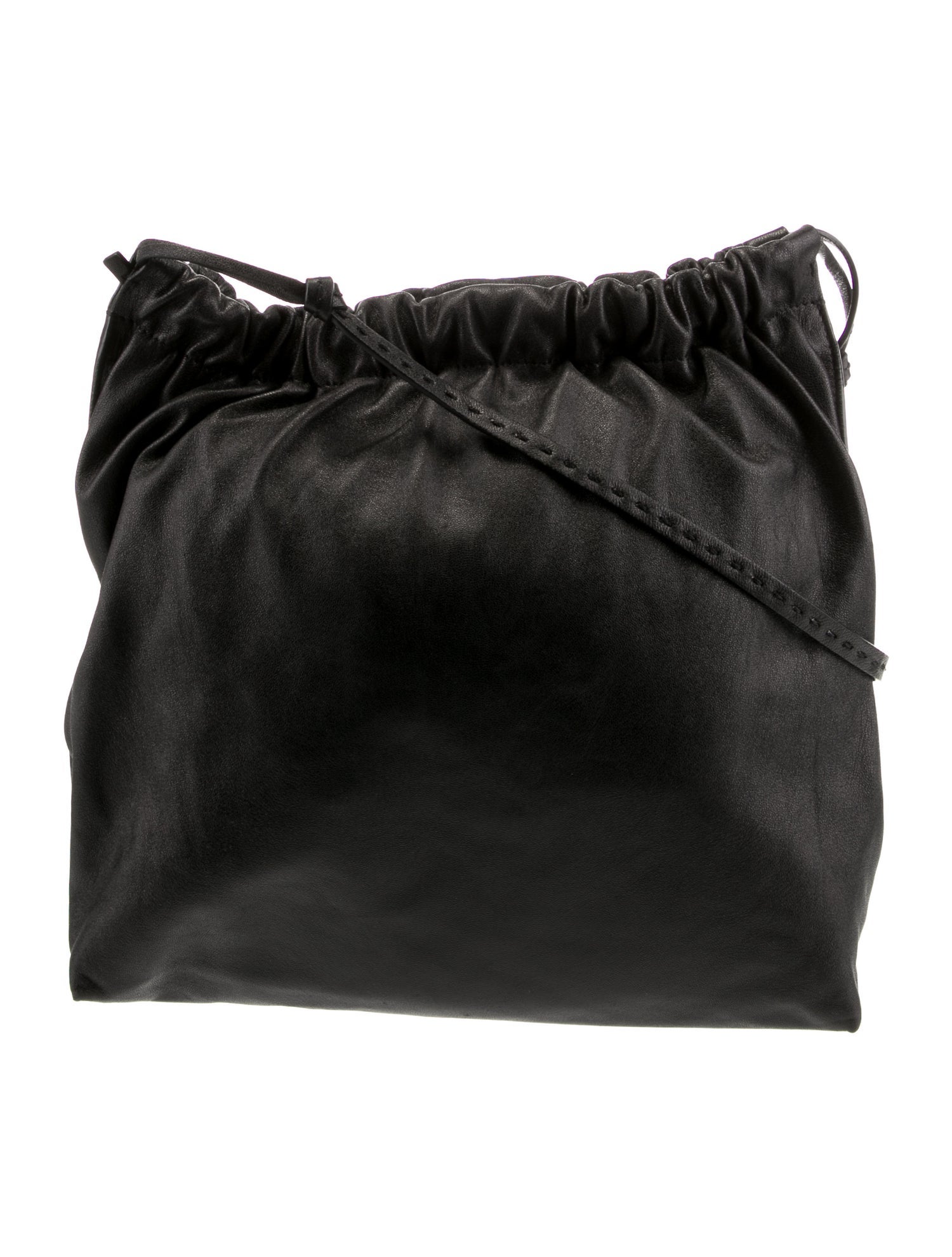 The Row Leather Shoulder Bag - Black Shoulder Bags, Handbags