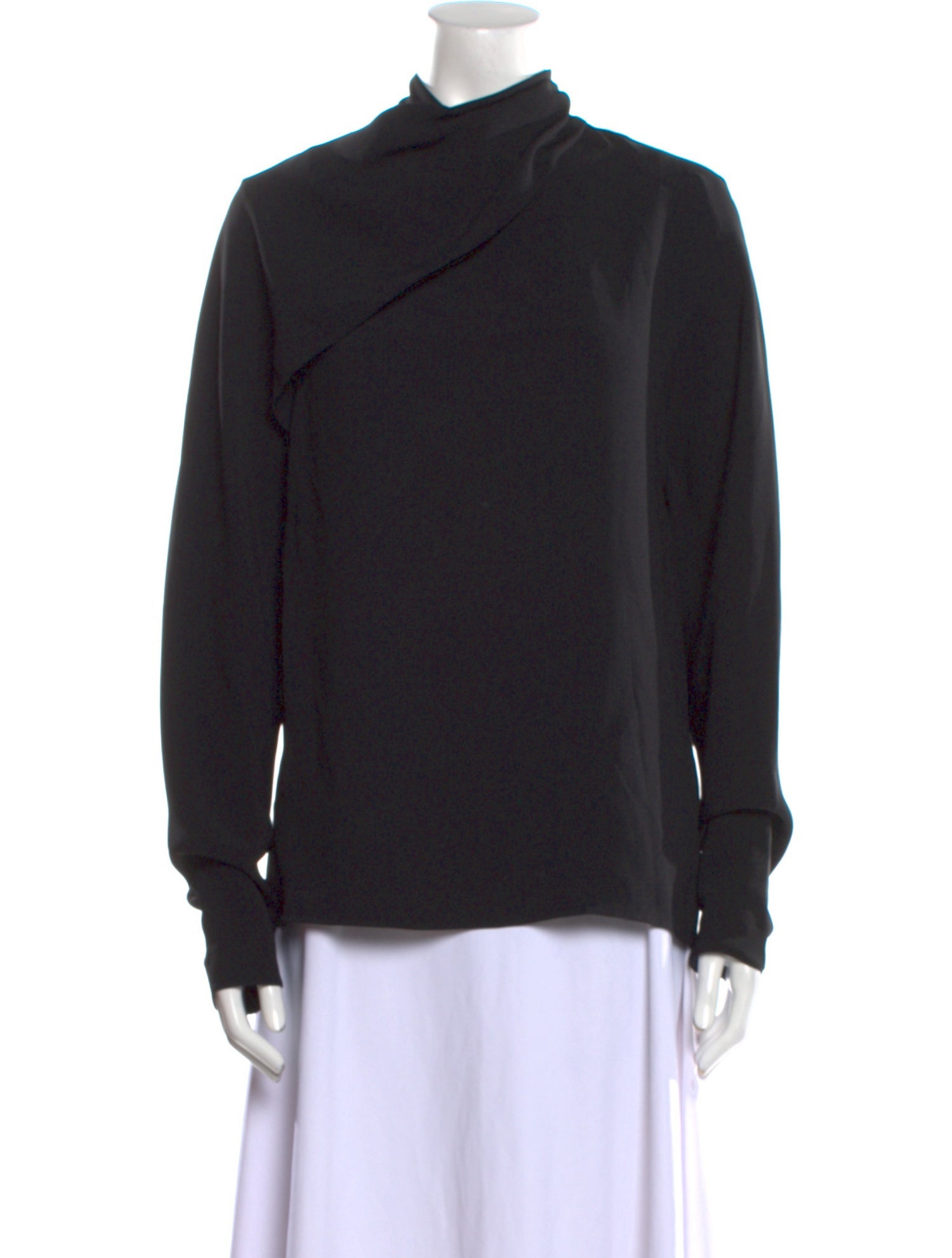 The Row Cowl Neck Long Sleeve Sweatshirt w/ Tags - Black Tops, Clothing ...