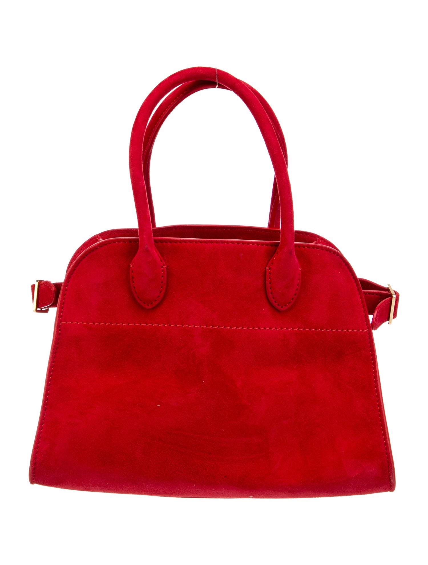 The Row Suede Soft Margaux 10 - Red Crossbody Bags, Handbags