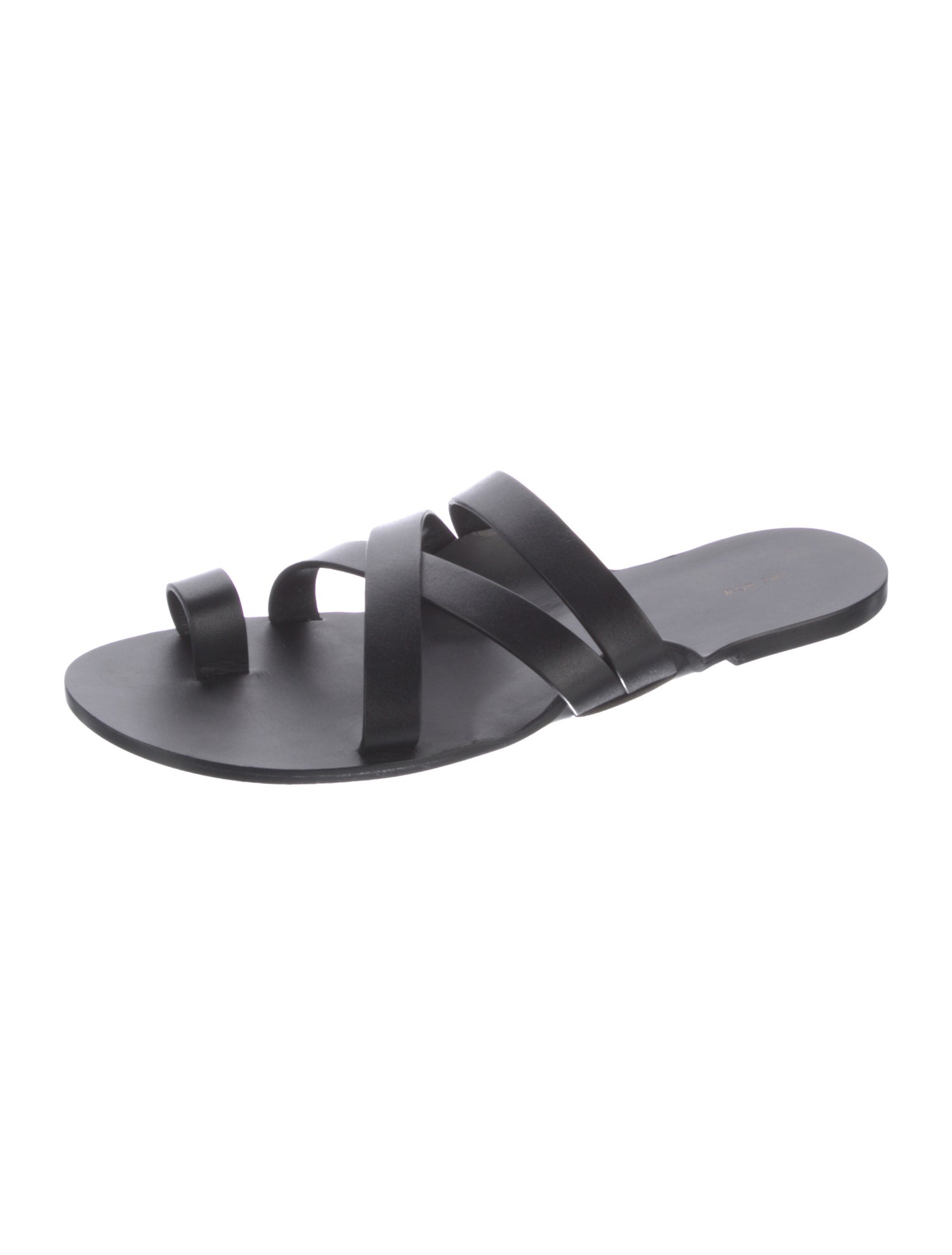 The Row Leather Slides