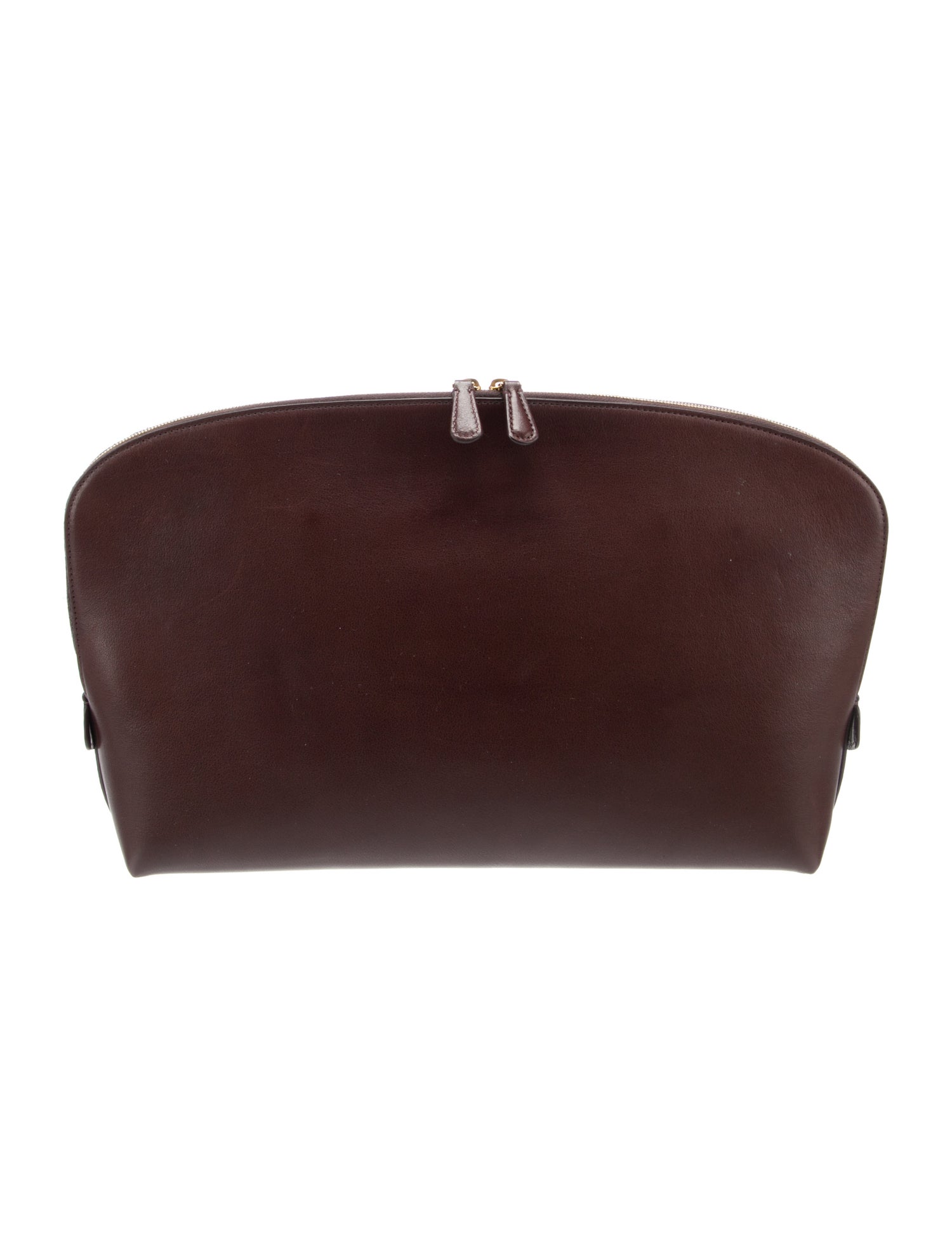 The Row Leather Ellie Clutch - Brown Clutches, Handbags