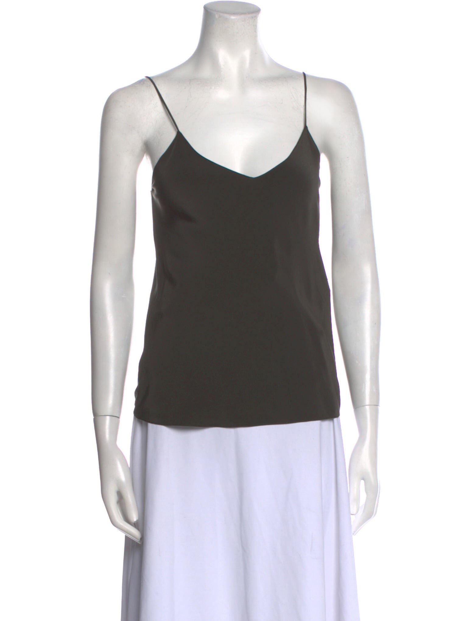 The Row Silk V-Neck Top