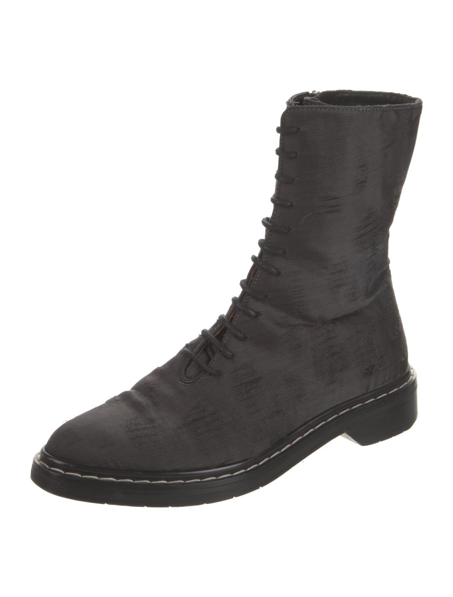 The Row Distressed Accents Combat Boots