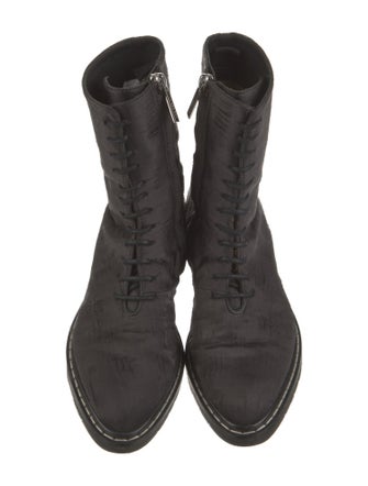 The Row Distressed Accents Combat Boots