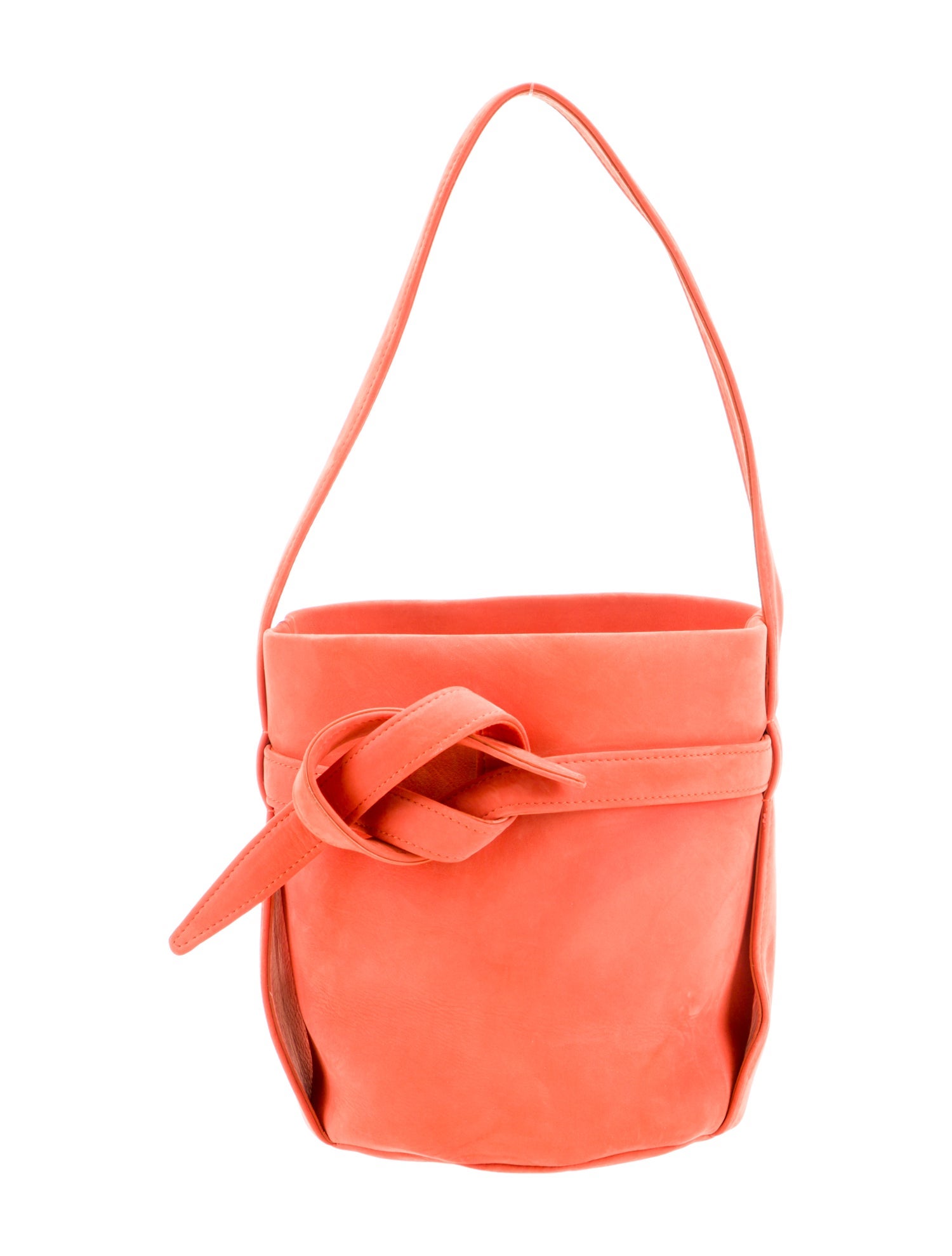 The Row Mini Leo Bucket Bag - Orange Bucket Bags, Handbags