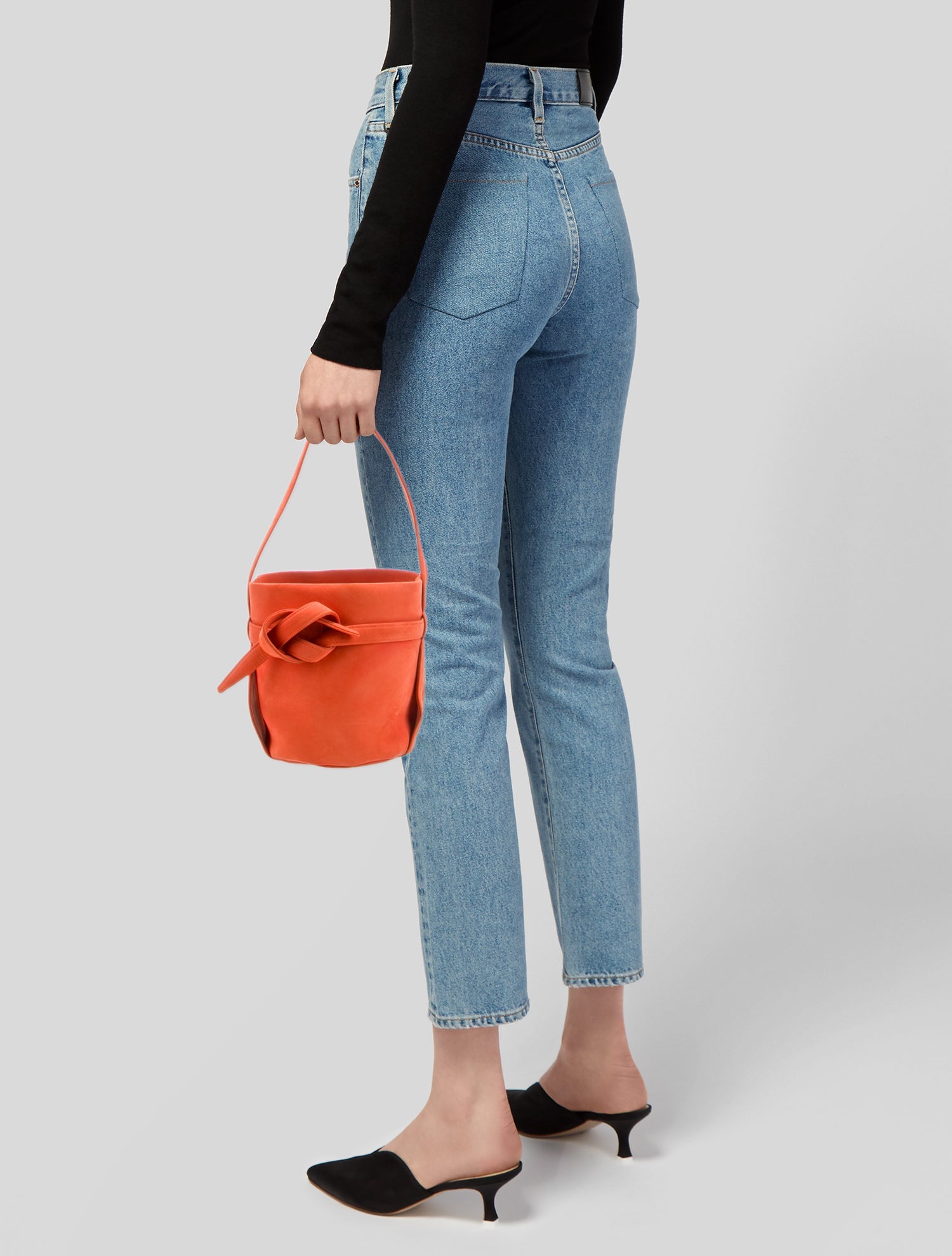 The Row Mini Leo Bucket Bag - Orange Bucket Bags, Handbags
