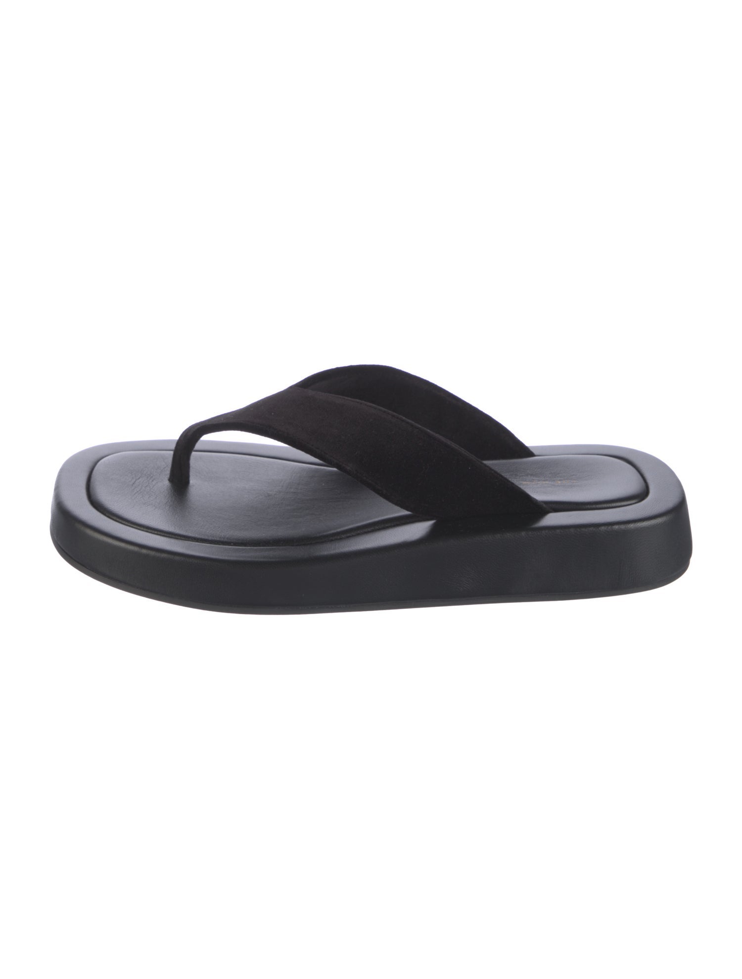 The Row Velvet Flip Flops