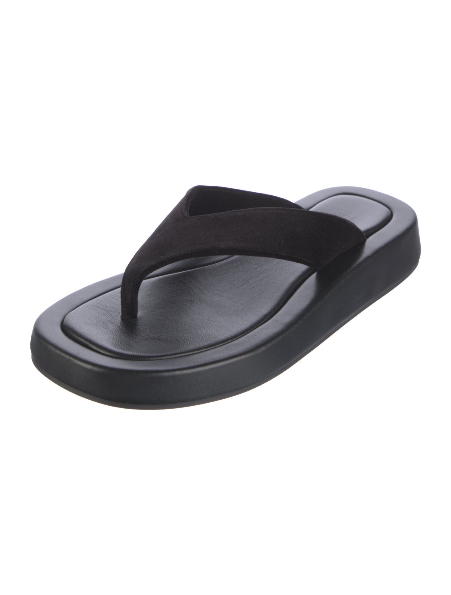 The Row Velvet Flip Flops