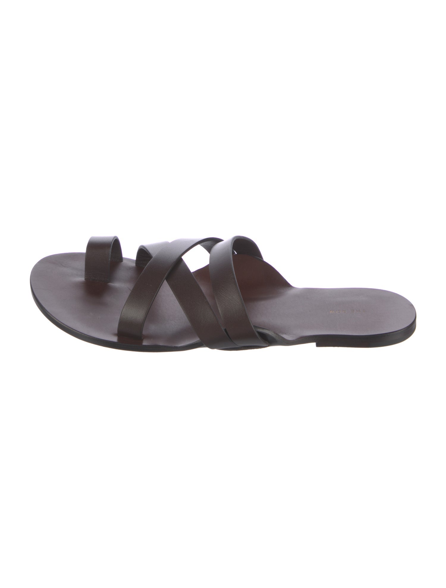 The Row Leather Slides
