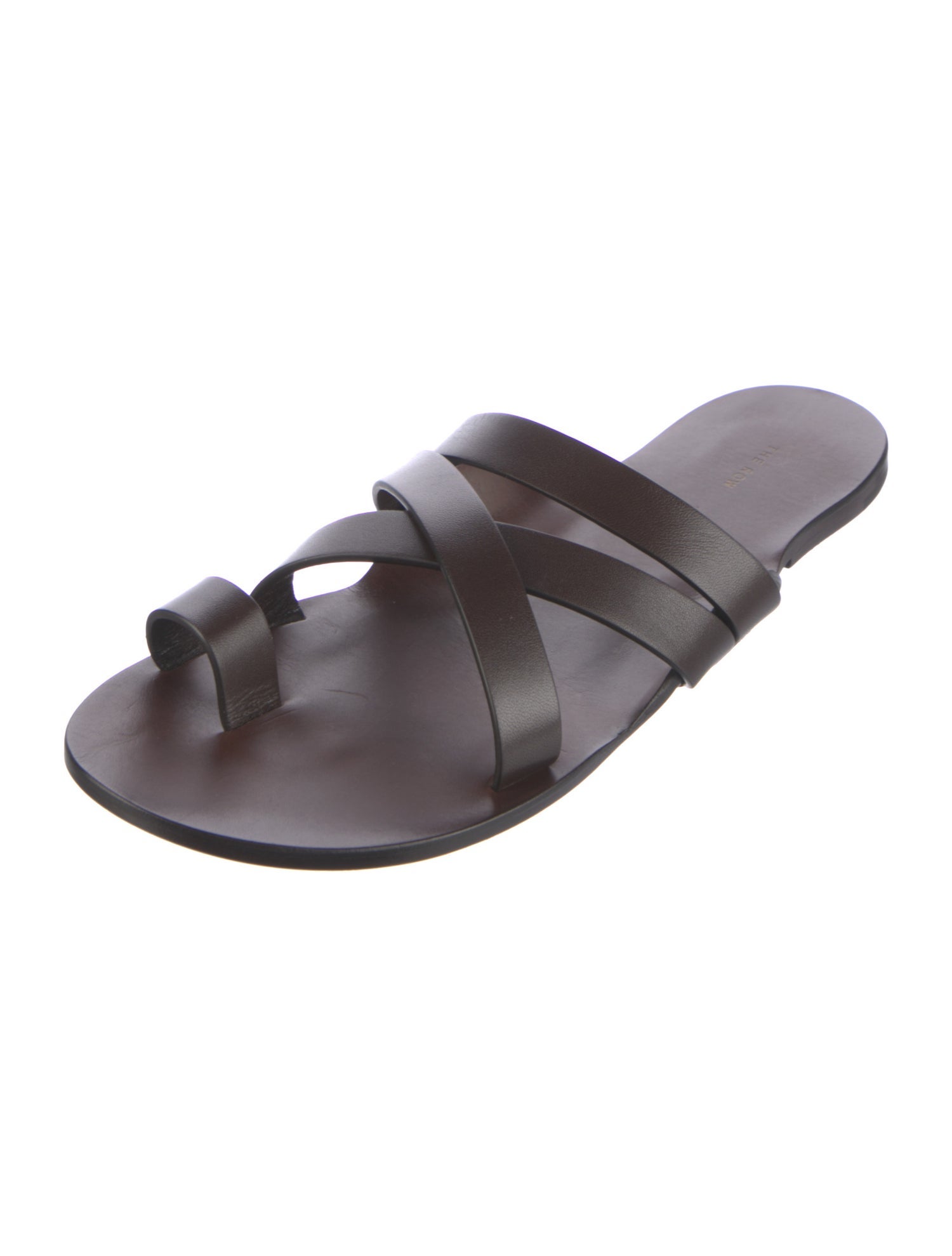The Row Leather Slides
