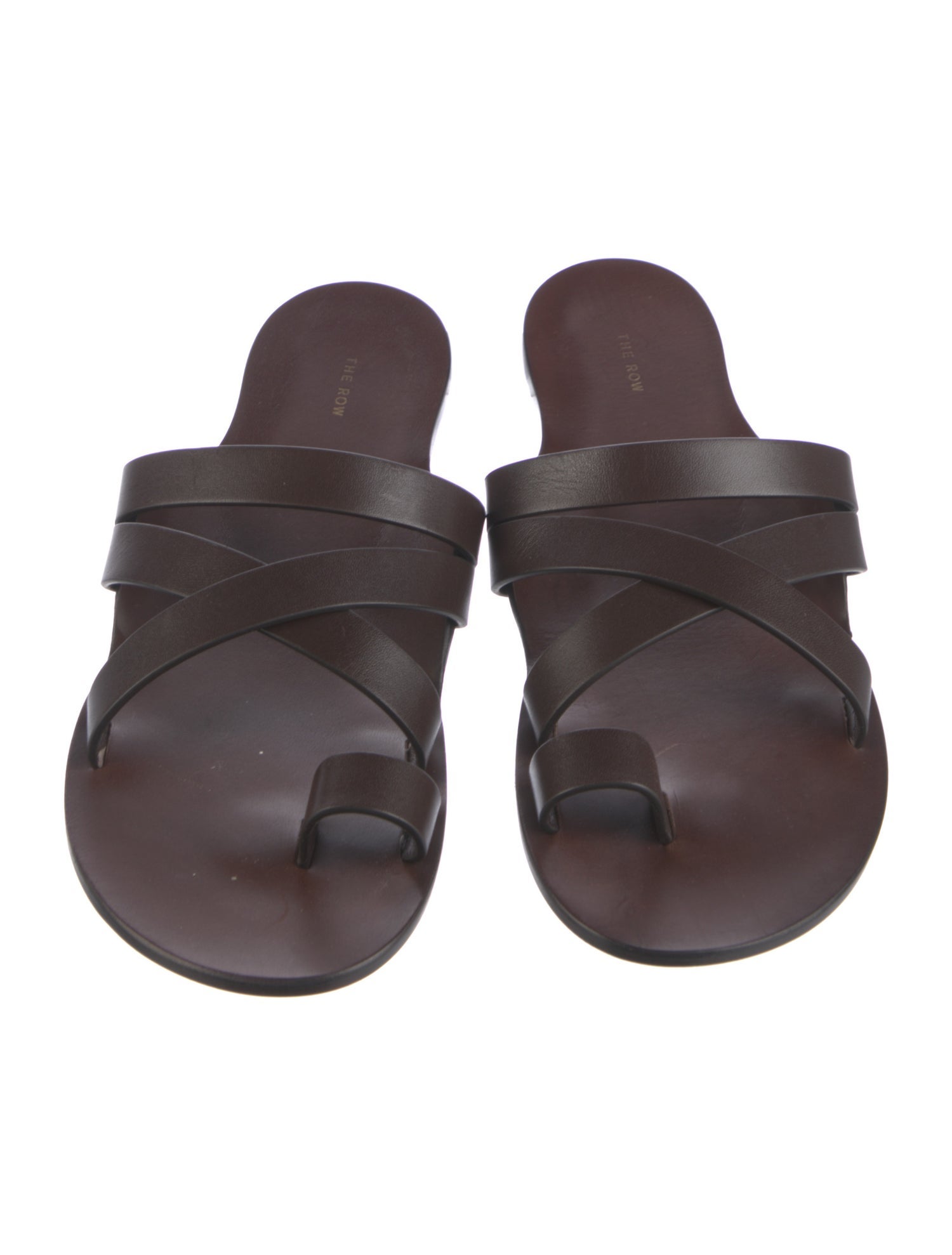 The Row Leather Slides