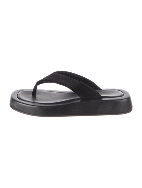 The Row Suede Flip Flops