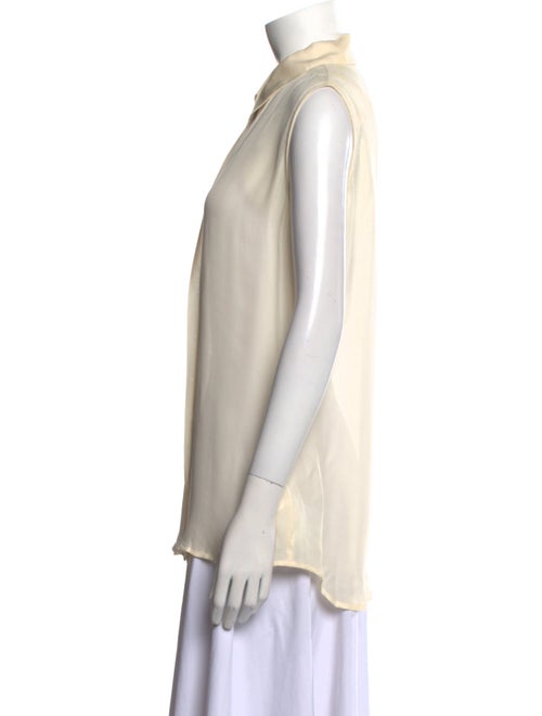 The Row Silk Sleeveless Button-Up Top