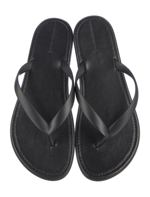 The Row Leather Flip Flops