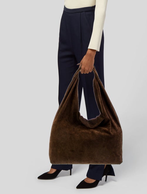 The Row Suede Bindle Hobo