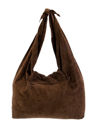 The Row Suede Bindle Hobo