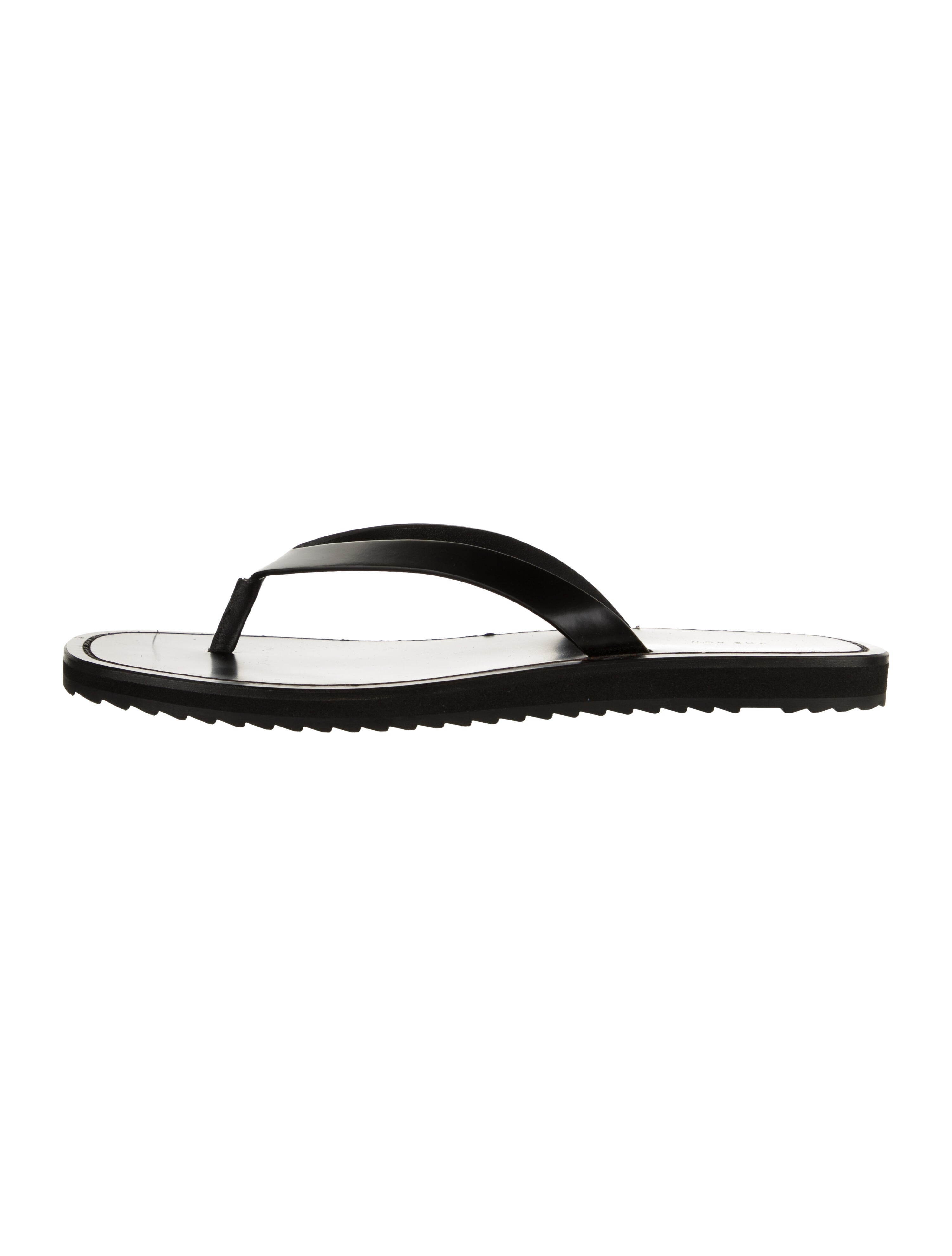 The Row Leather Flip Flops