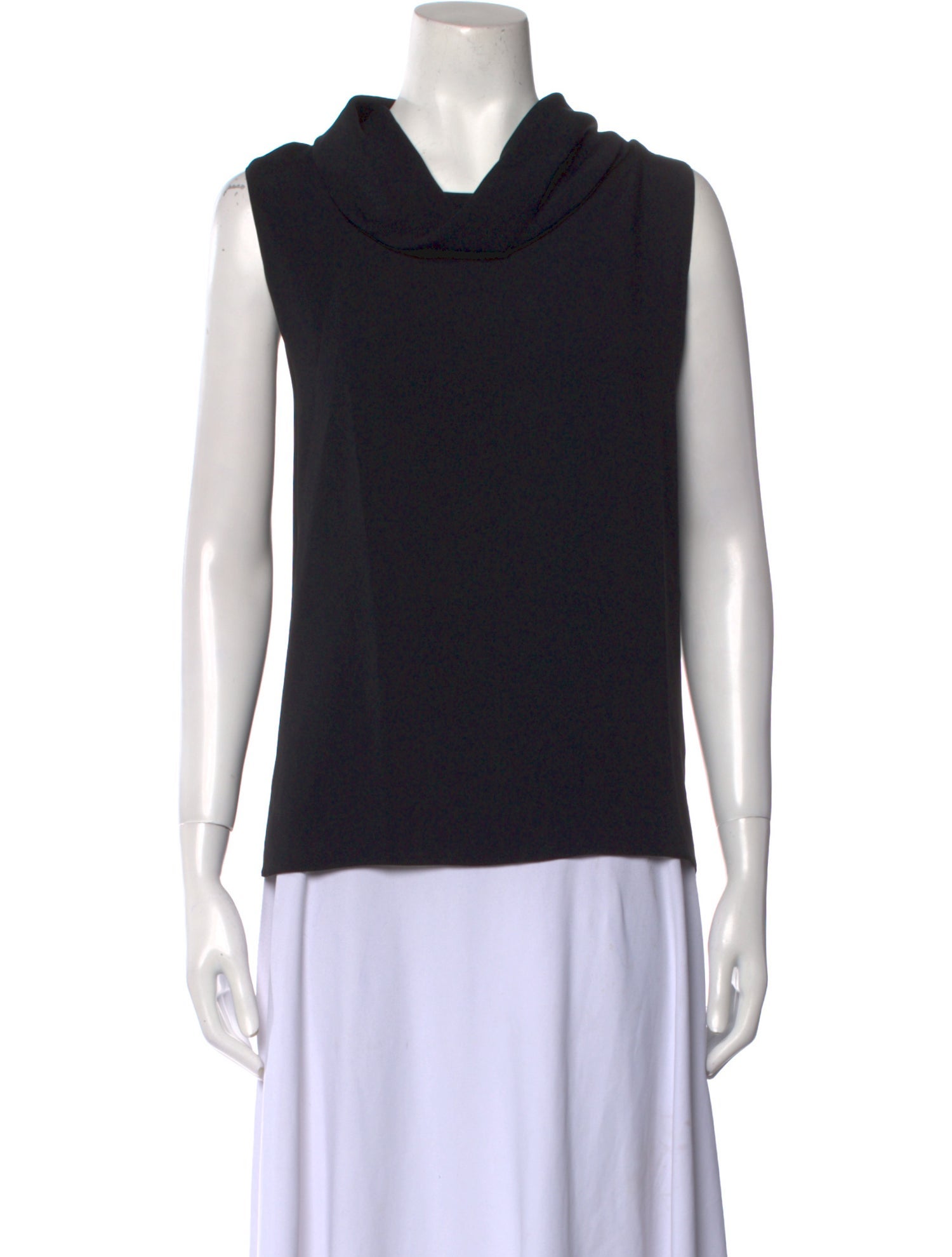 Sleeveless Cowl-Waist Knit Top