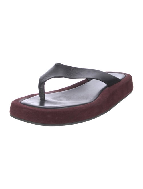 The Row Leather Flip Flops