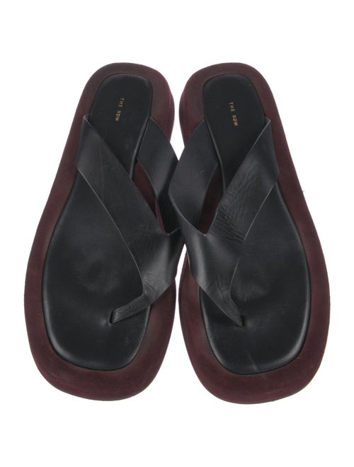 The Row Leather Flip Flops