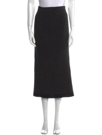 The Row Fringe Trim Accent Midi Length Skirt