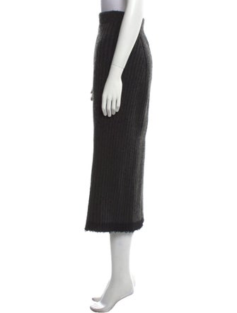 The Row Fringe Trim Accent Midi Length Skirt