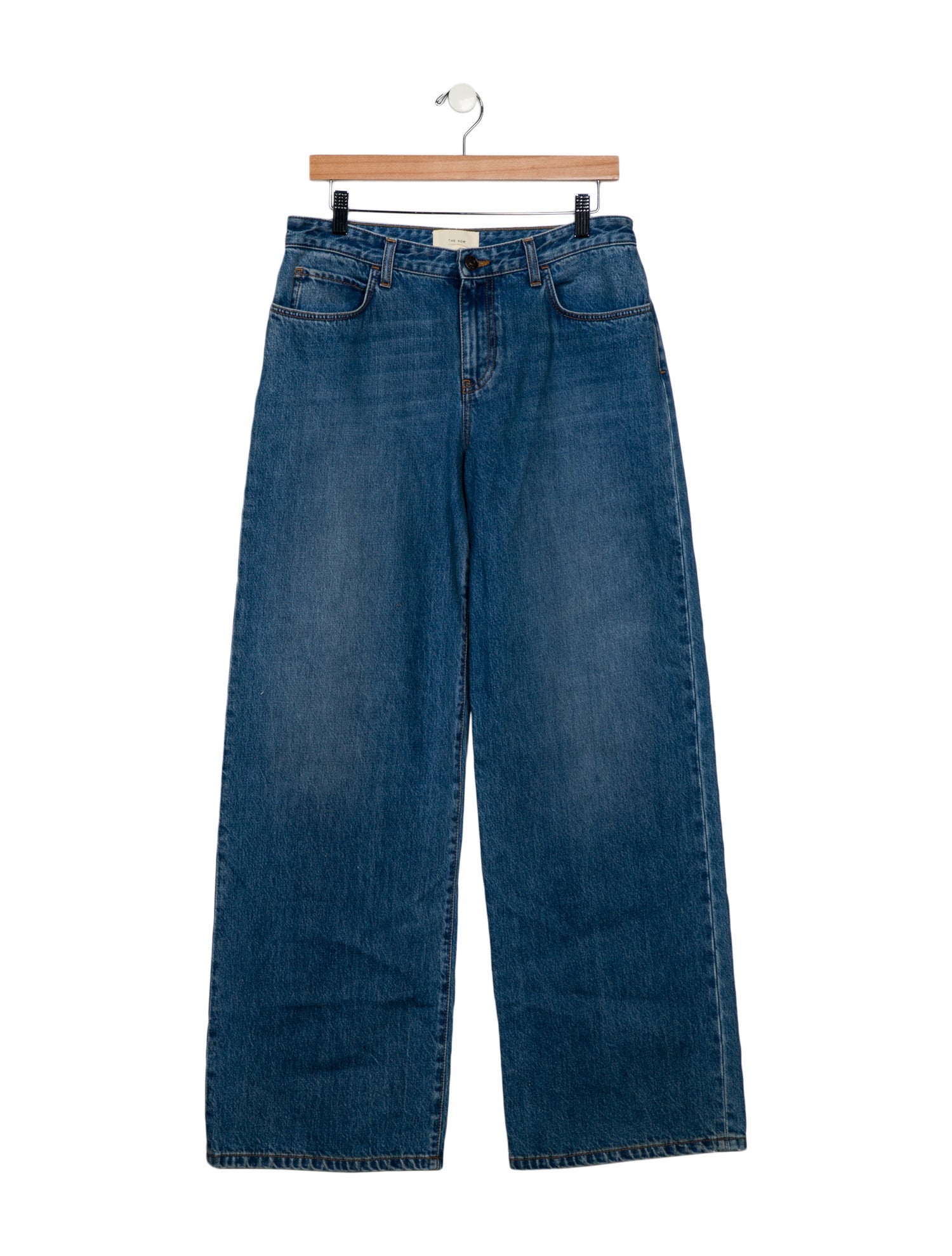 The Row HighRise Wide Leg Jeans Blue, 11" Rise Jeans, Clothing