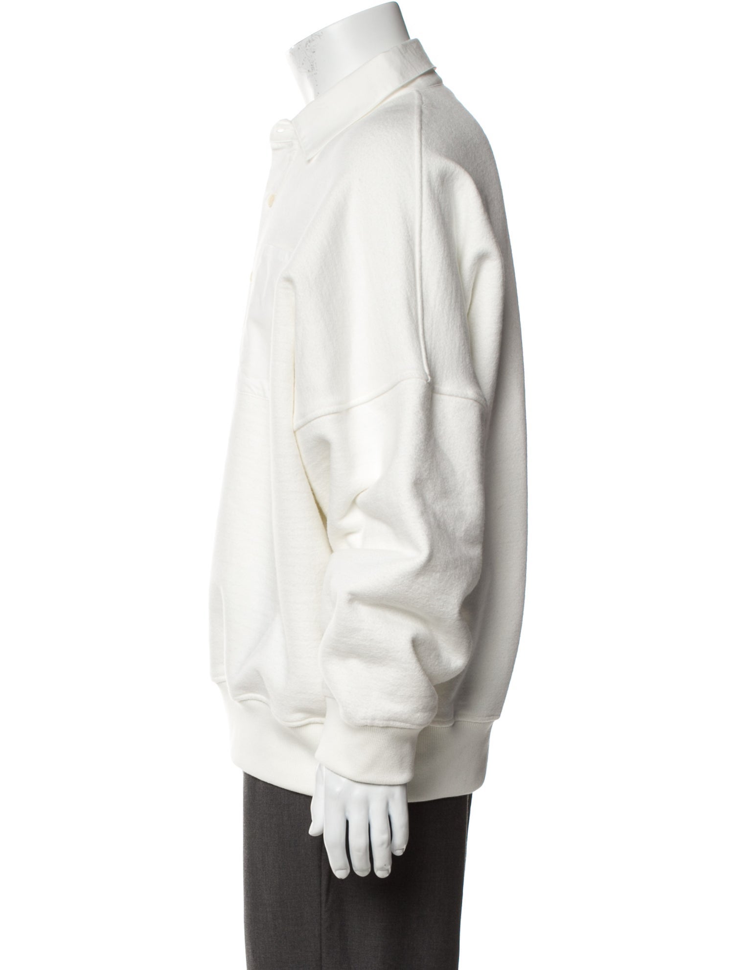 The Row Dende 'Milk' Mock Neck Sweatshirt - Neutrals Sweatshirts