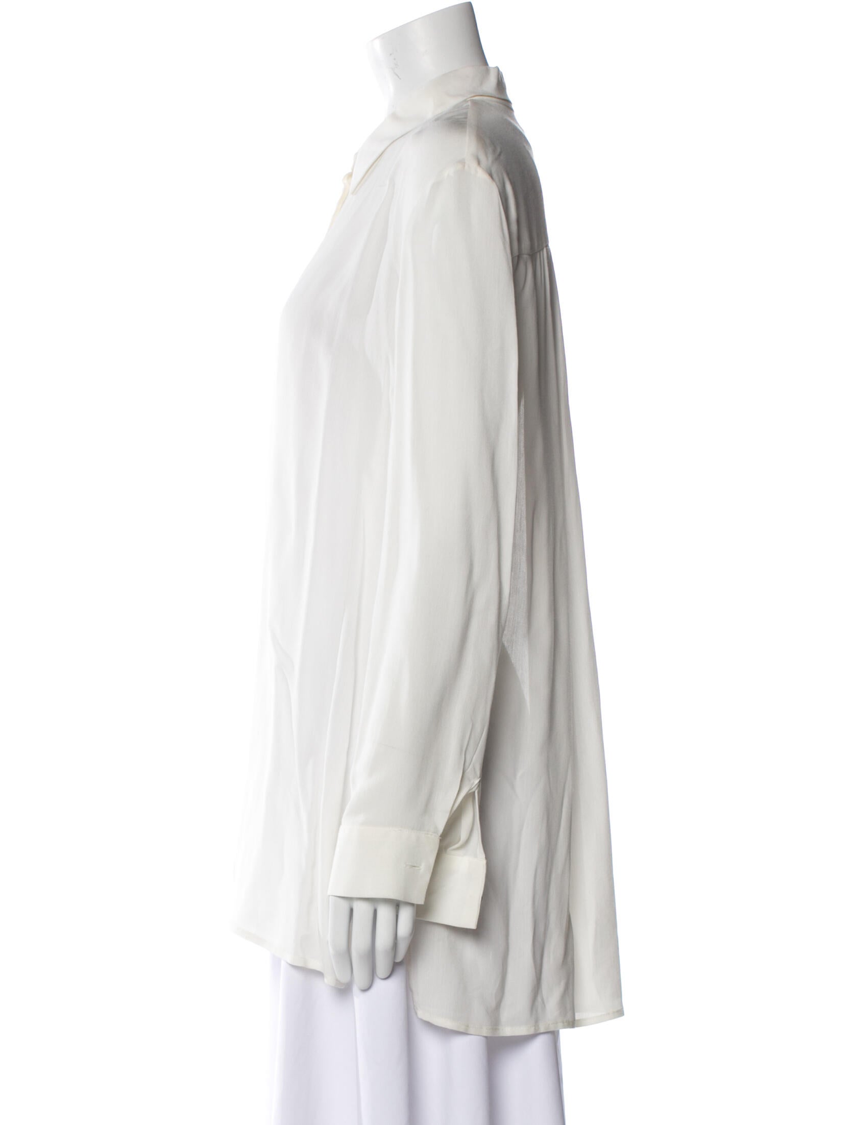 The Row Long Sleeve Button-Up Top