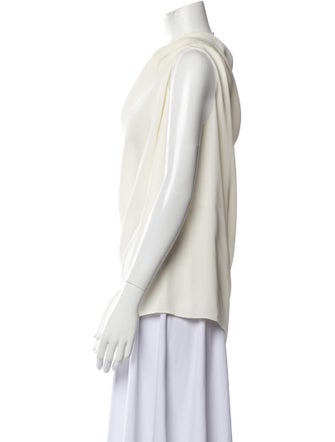 The Row Silk Cowl Neck Top