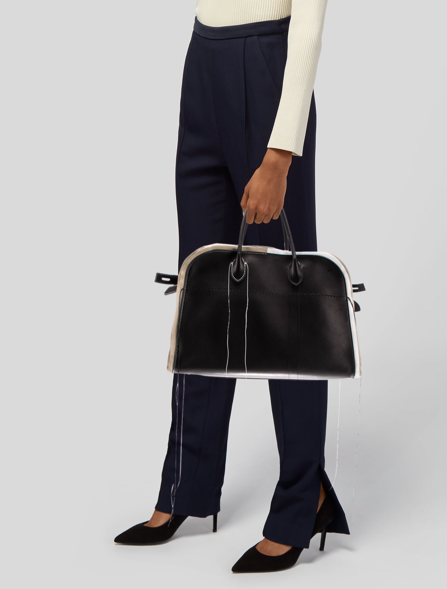 The Row Leather Salpa Margaux - Black Handle Bags, Handbags