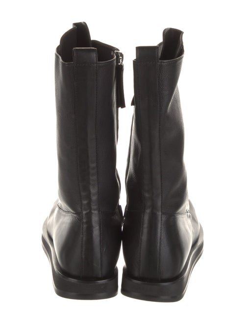 The Row Leather Printed Combat Boots