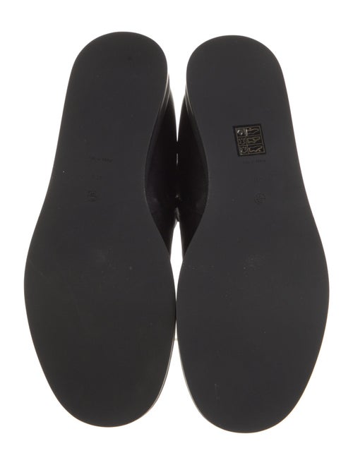 The Row Leather Printed Combat Boots