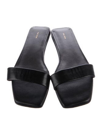 The Row Leather Slides